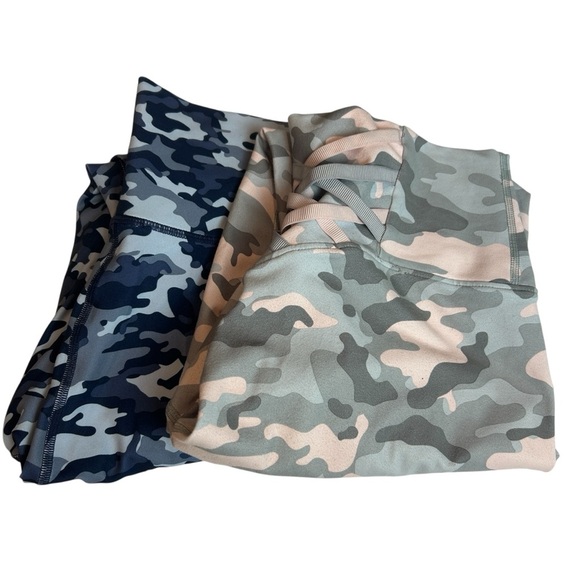 Fabletics PowerHold Leggings Camouflage Two Pairs Bundle Compression Small Pant - Picture 1 of 16